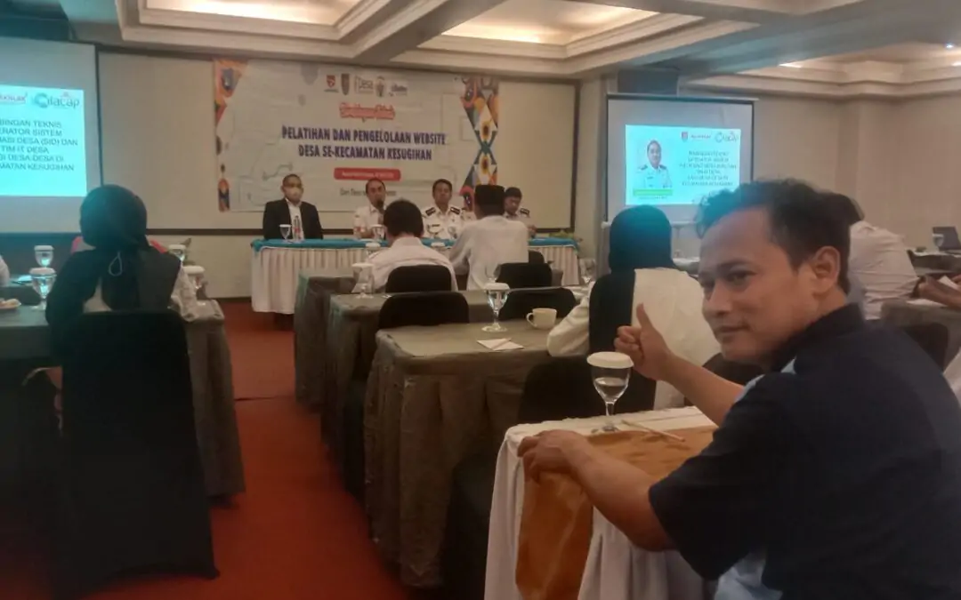 Perangkat Desa Ciwuni Kec. Kesugihan Mengikuti Pelatihan Pengelolaan Website Desa di Noola Hotel Cilacap